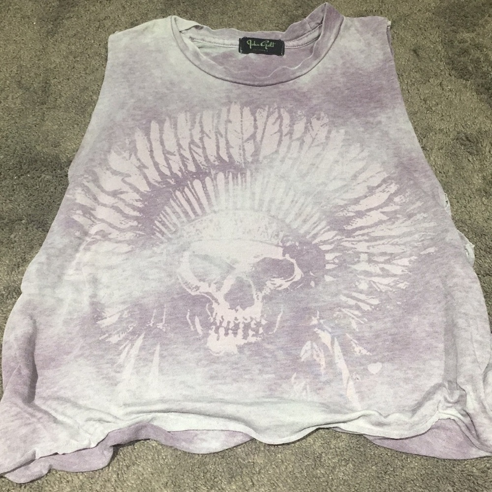 Super cute acid wash purple muscle tank
